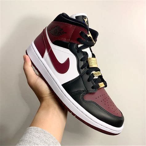 Nike Air Jordan Mid Se Black Dark Beetroot Women S Fashion Footwear