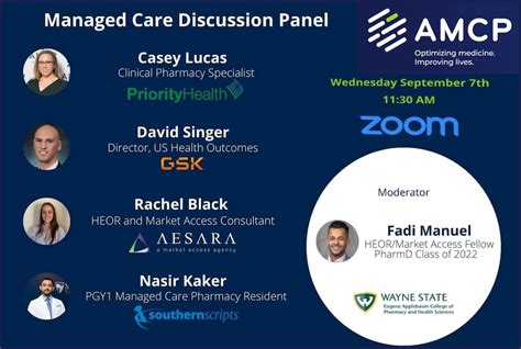 Amcp Invites Students To Managed Care Webinar On Sept Doctor Of