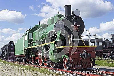 The Old Passenger Soviet Locomotive Royalty-Free Stock Photo ...