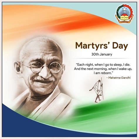 Martyrs Day Martyrs Day Cambridge School Mahatma Gandhi