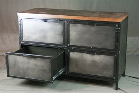 Industrial File Cabinet with Storage, Industrial Style Dresser ...