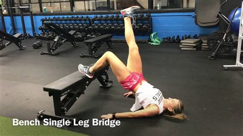 Bench Single Leg Bridge Youtube