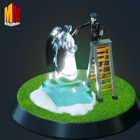 STL file Edward Scissorhands Ice Sculpture Diorama 🧊・3D print design to download・Cults