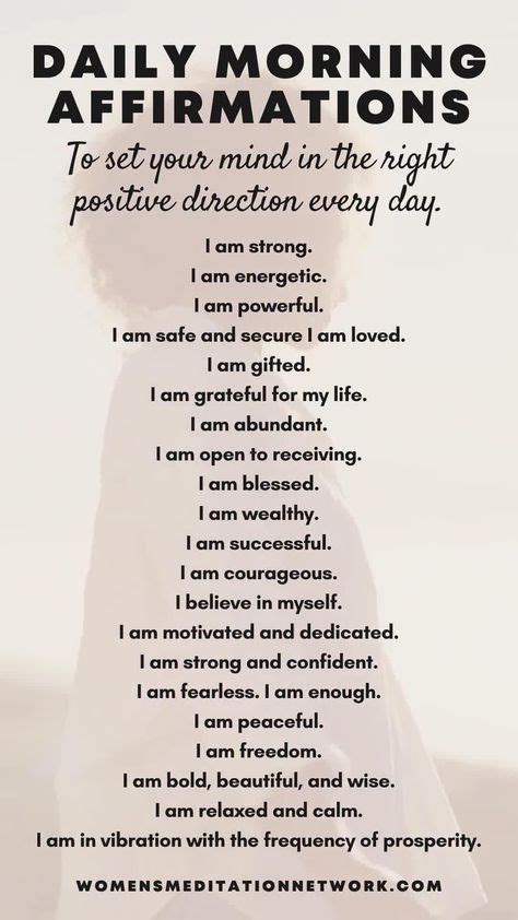 Daily Positive Affirmations Positive Thoughts Positive Quotes