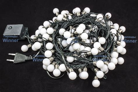 Гирлянда Нить мини-лампочка, 100 LED Тепло-белый Ø1,6 мм, 10 м, пр ...