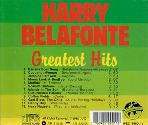 Harry Belafonte Greatest Hits 1988