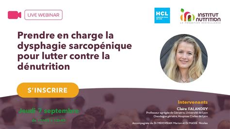 Prendre En Charge La Dysphagie Sarcop Nique Pour Lutter Contre La