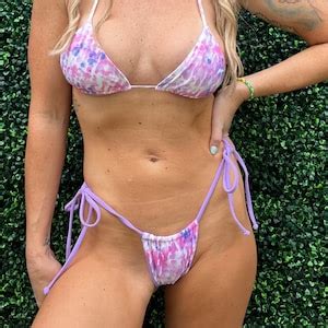 Cheeky Thong Reversible Bikini Bottom Skimpy Bottom Ibiza Beach