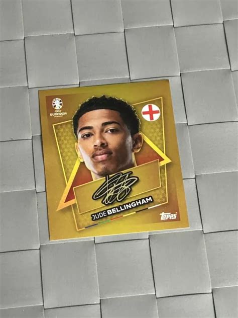 TOPPS UEFA EURO 2024 Football England Jude Bellingham Gold SP Signature