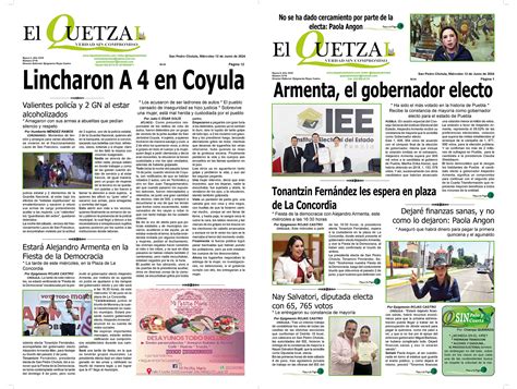 Nuestra Portada Edici N Junio El Quetzal De Cholula