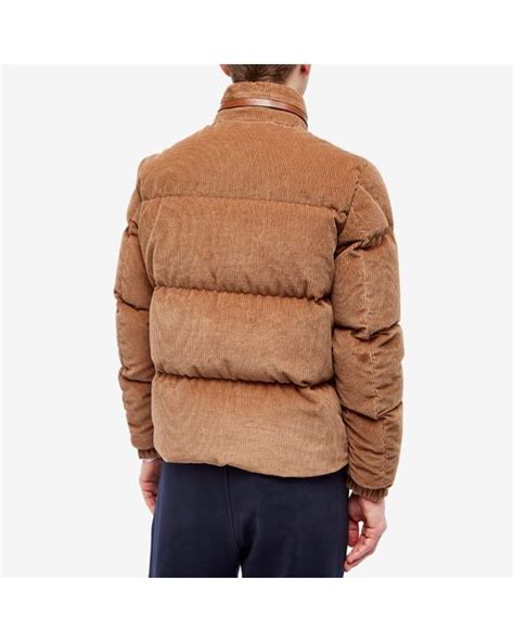 Moncler Corduroy Padded Jacket In Brown For Men Lyst