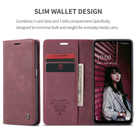 CaseMe Samsung Galaxy A32 5G Wallet Kickstand Magnetic Case Red