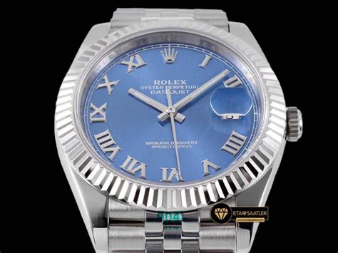 Rolex Datejust 3235 Azzurro Mavi Kadran Clean Factory 41mm Jubile 3235