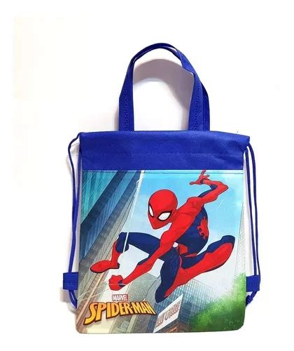 Spiderman Dulceros Bolsas Fiestas Pz Bolos Morralitos Env O Gratis