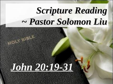 Ppt Scripture Reading Pastor Solomon Liu John 2019 31 Dokumentips