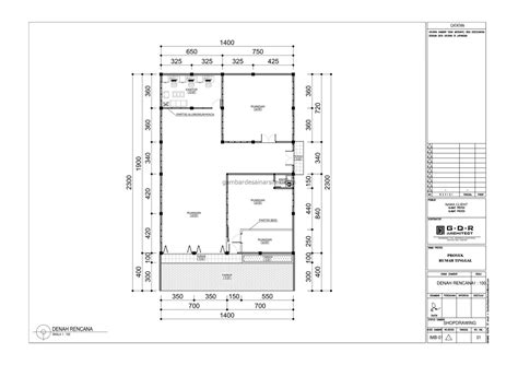 Gambar Desain Gudang 1 Lantai 14×23 Gambar Desain Arsitek
