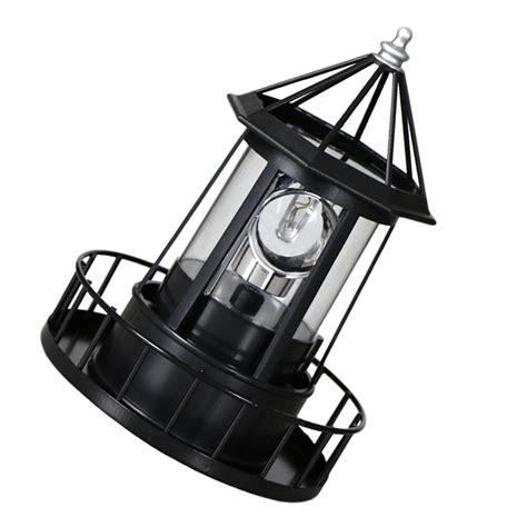 Solar Powered Lighthouse Rotating Lighthouse For Outdoor Garden Pathway