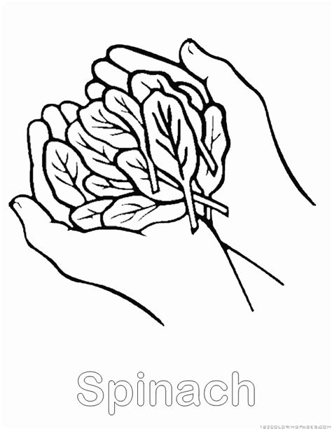 Spinach Coloring Pages