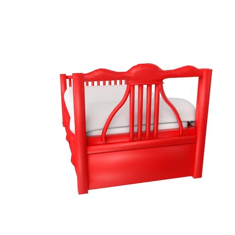 Premium Photo A Red Bed With White Sheets And A White Sheet On It