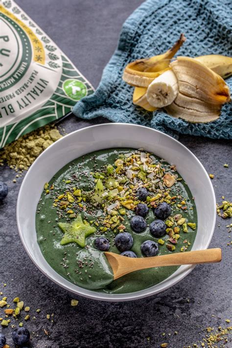 Spirulina Vegan Smoothie Bowl Recipe Vegan Smoothies Vegan