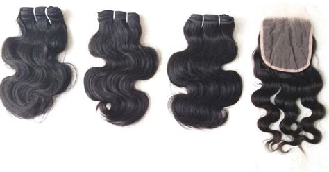 Natural Color Women Raw Virgin Body Wave Hair Clear Poly Bags