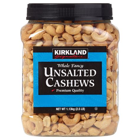 Kirkland Signature Unsalted Roasted Cashews Kg Costco Uk