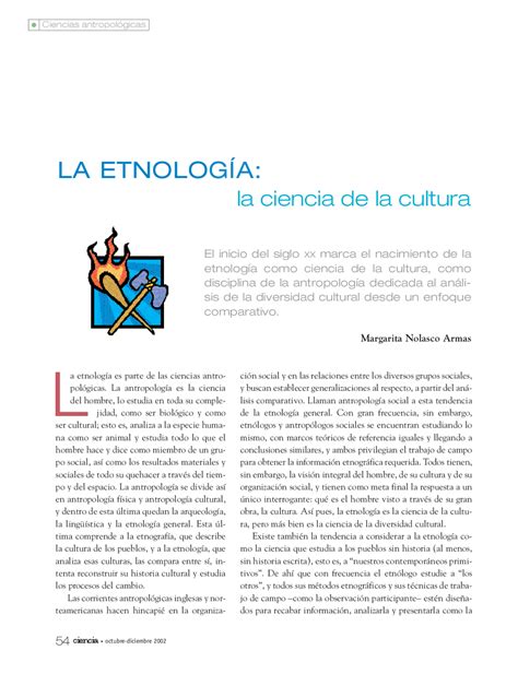 Etnología Ciencia De La Cultura Monografías Ensayos De Antropología