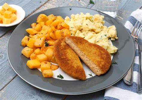 Vegetarische Schnitzel Met Koolraap En Aardappelpuree Recept HelloFresh