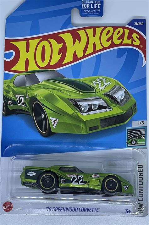 Hot Wheels 2022 76 Greenwood Corvette Green Hw Contoured 15 Toys And Games