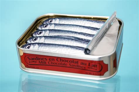 Schoko Sardinen In Der Dose Bilder Kaufen Stockfood