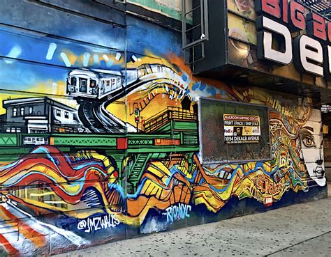 Marcelo Ment From Rio De Janeiro Brazil To Jmz Walls On Myrtle And Broadway In Brooklyn Nyc