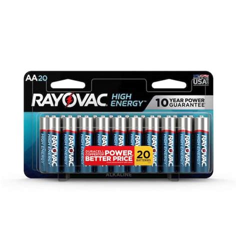 Rayovac High Energy Aa Batteries Pack Double A Alkaline Batteries