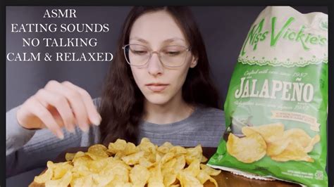 Asmr Jalapeno Potato Chips Kettle Cooked Eating Sounds Youtube