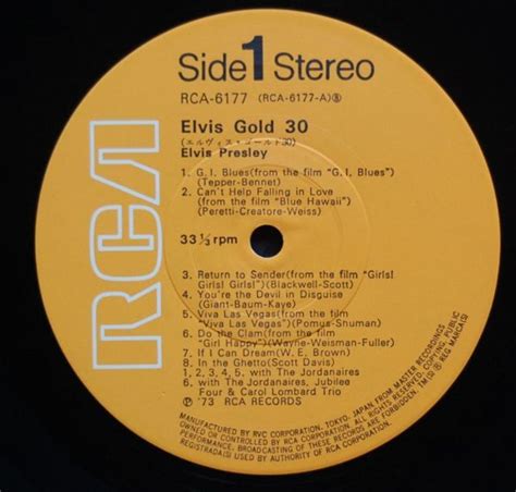 Yahooオークション Elvis Presley Elvis Gold 30 エルヴィス・プ