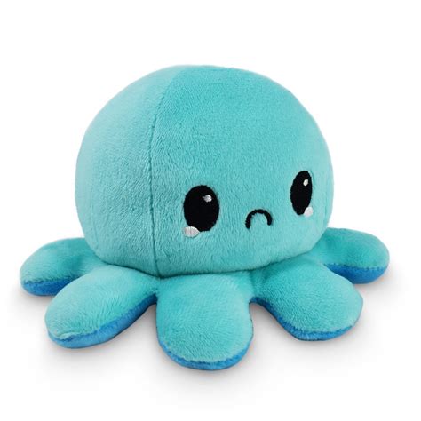 Buy TeeTurtle The Original Reversible Octopus Plushie Happy Blue