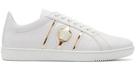 Versace White Medusa Head Sneakers For Men Lyst