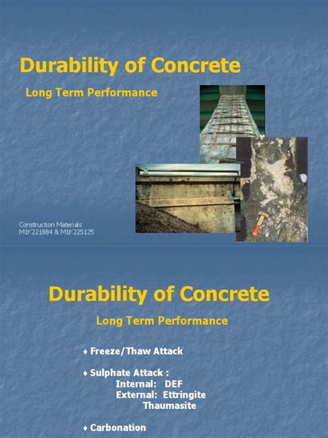 Durability of Concrete | Download Free PDF | Concrete | Carbon Dioxide