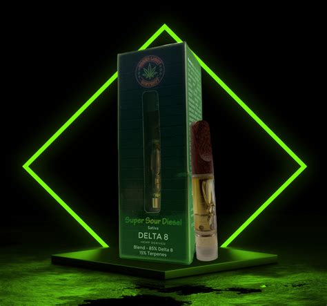 Super Sour Diesel Delta 8 Cartridge Green Light District