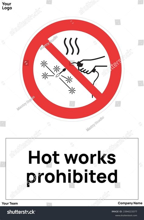 Hot Works Prohibited Signs Symbol Standard Stock Vector Royalty Free Shutterstock