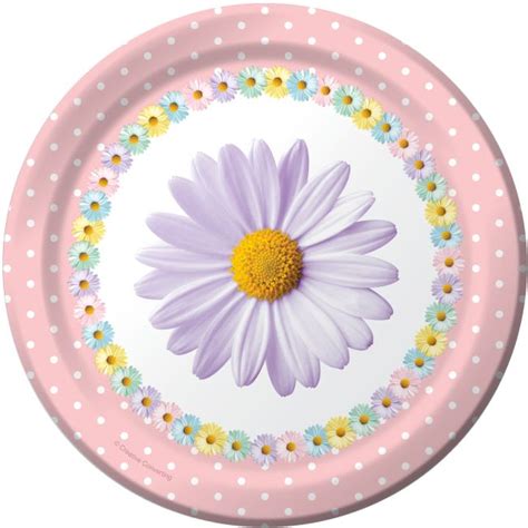 Fresh Daisies 7 Inch Plates Party At Lewis Elegant Party Supplies