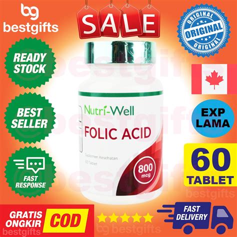 Jual Nutriwell Nutri Well Vitamin Folic Acid Mcg Vit Asam Folat