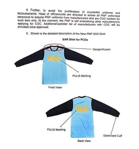New Pnp Sar Uniform Khab Bah Rue Police And Military Shop