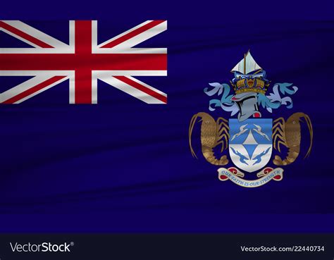 Tristan da cunha flag flag tristan da cunha Vector Image