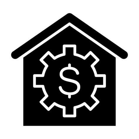 Premium Vector House Price Glyph Solid Black Illustration