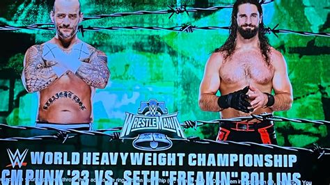 Wwe K Seth Freakin Rollins Vs Cm Punk For The World Heavyweight