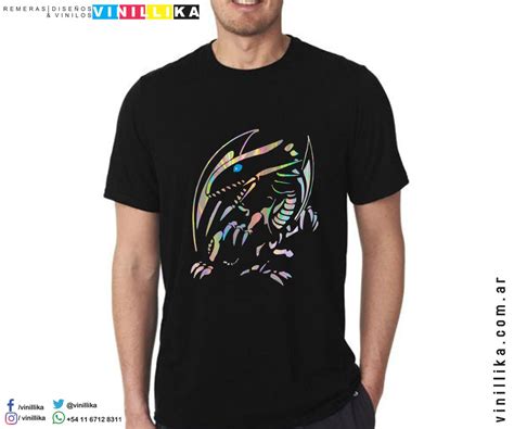 Remera Yu Gi Oh Dragon Blanco Ojos Azules 0001 Vinillika