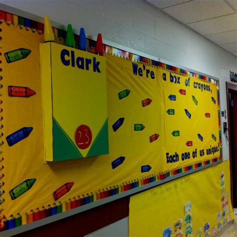 Crayon Themed Bulletin Board For Classroom Decor