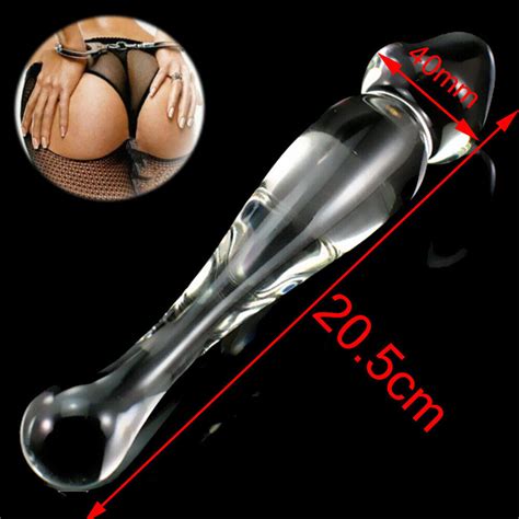 Cm Masturbator Glass Dildo Anal Butt Plug Female Large G Spot Wand