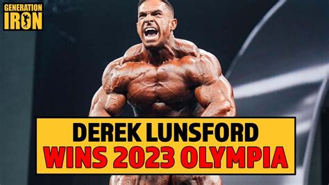 Derek Lunsford Wins The 2023 Mr Olympia GI News YouTube