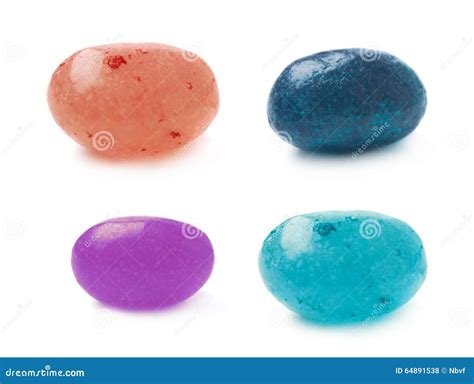 Single Jelly Bean Candy Isolated Stock Photo Image 64891538